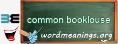 WordMeaning blackboard for common booklouse